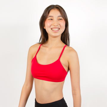 apricotton strawberry bra model standing front