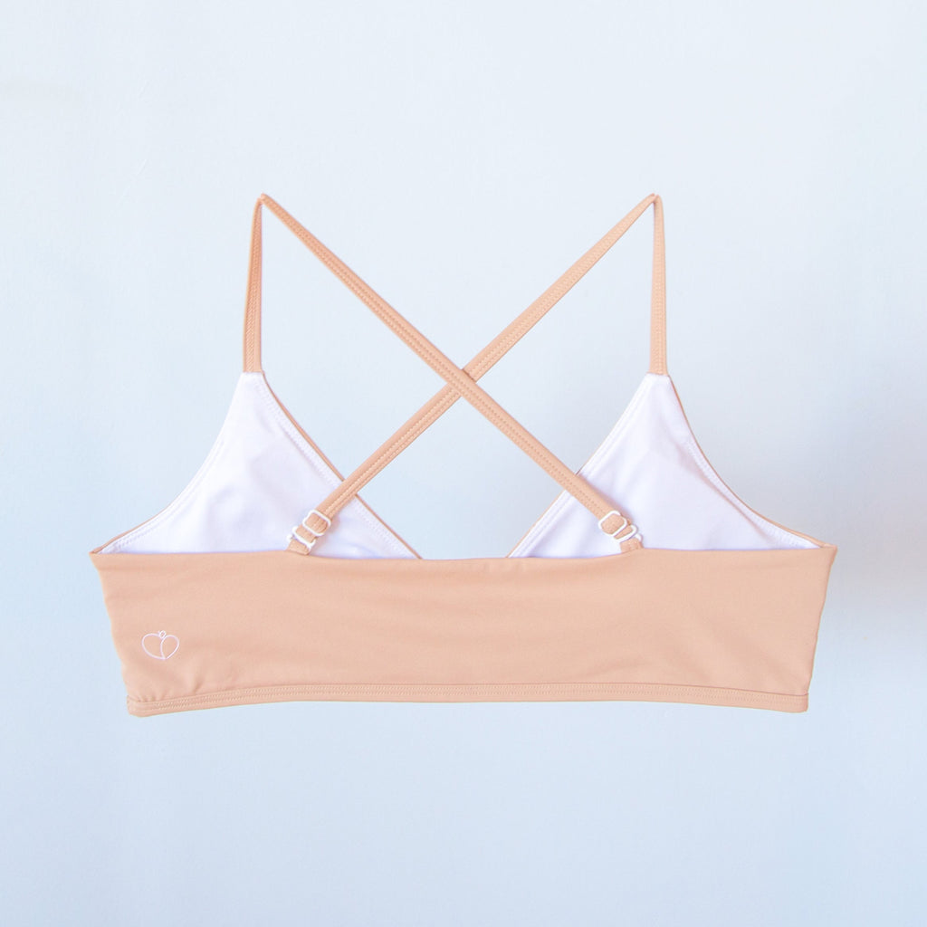 apricotton milk tea bra back crossed criss cross
