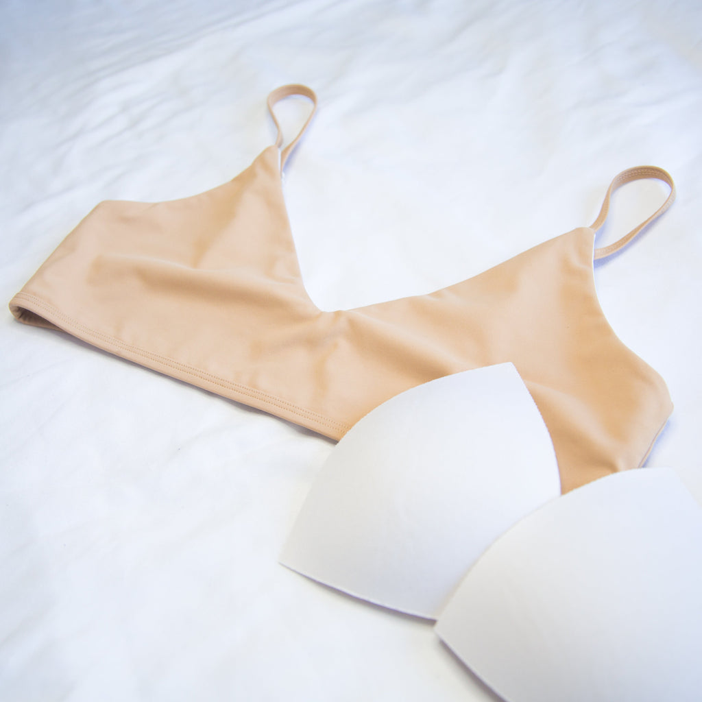 apricotton milk tea bra front laid out