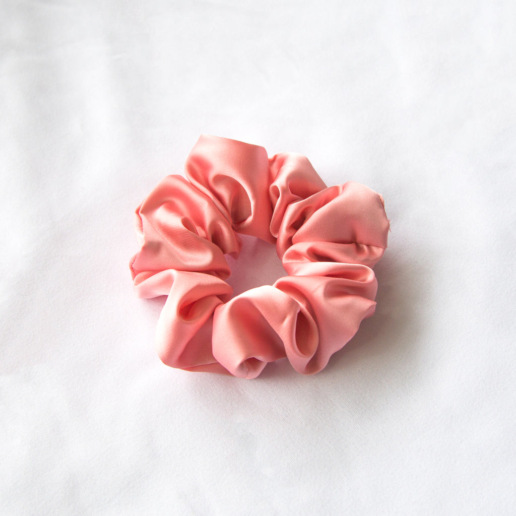 Peach pink scrunchie